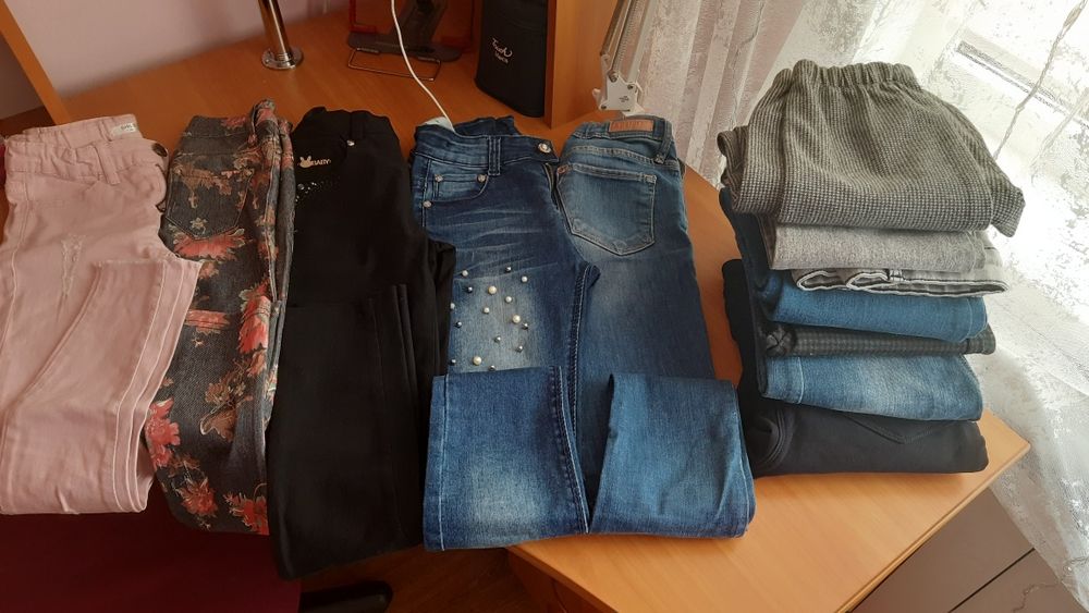 Джинси моми і сірі скіни для дівчинки,розмір різний,надам заміри при