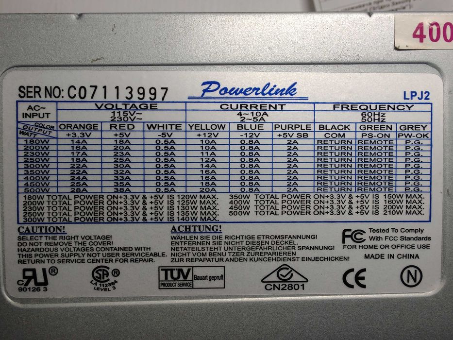 Блок живлення Powerlink 400w