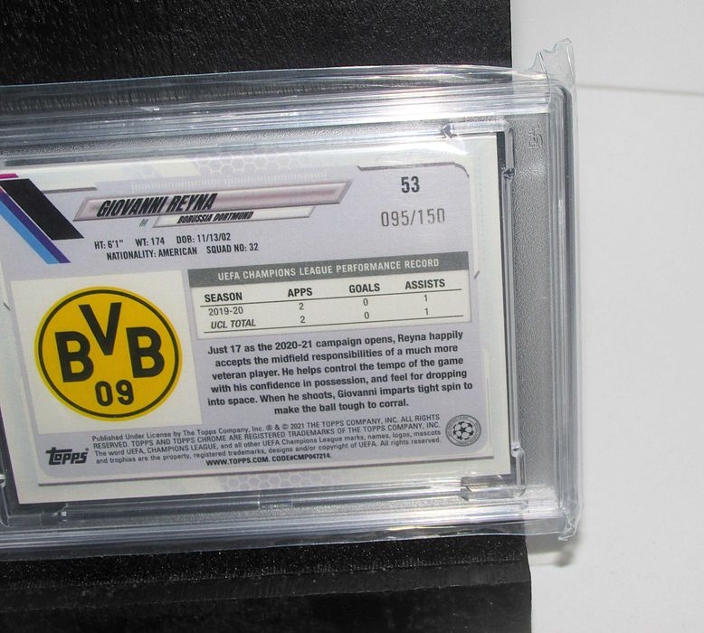 Giovanni Reyna Rookie - PSA 9 - Topps Numbered Card 095/150