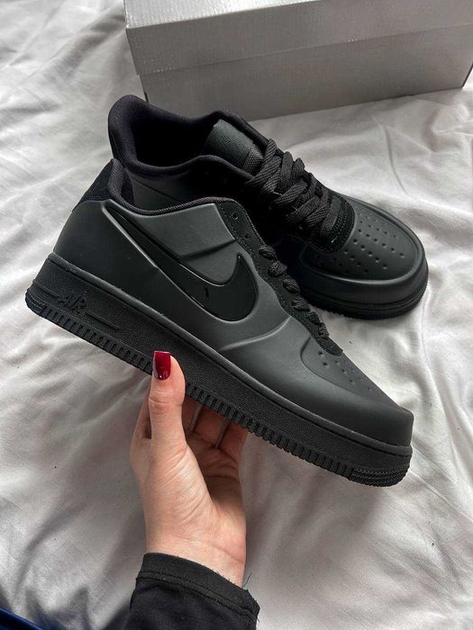 Кросівки Nike Air Force 1 Foamposite Black чорні матові (38-45)