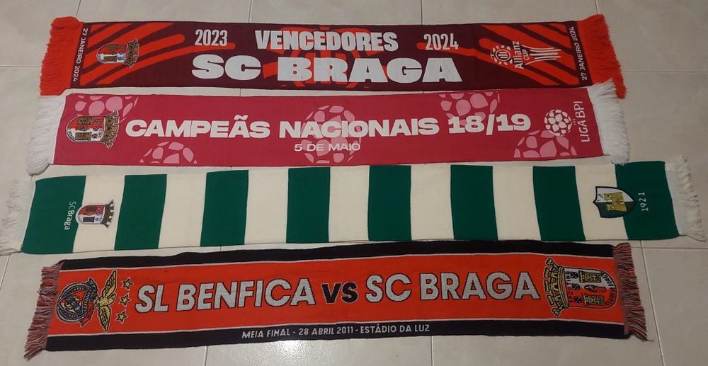 4 Cachecois do SCBraga com historia