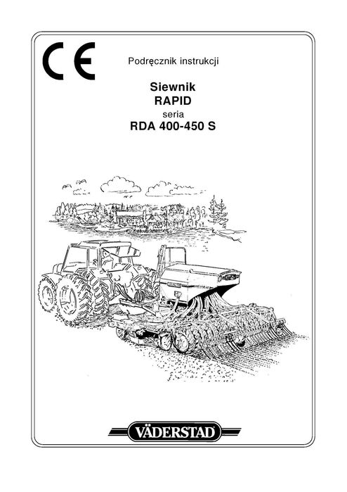 Väderstad  Instrukcja obsługi Vaderstad RAPID