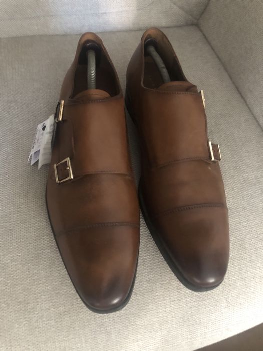 Sapatos novos fivela fato couro zara 45