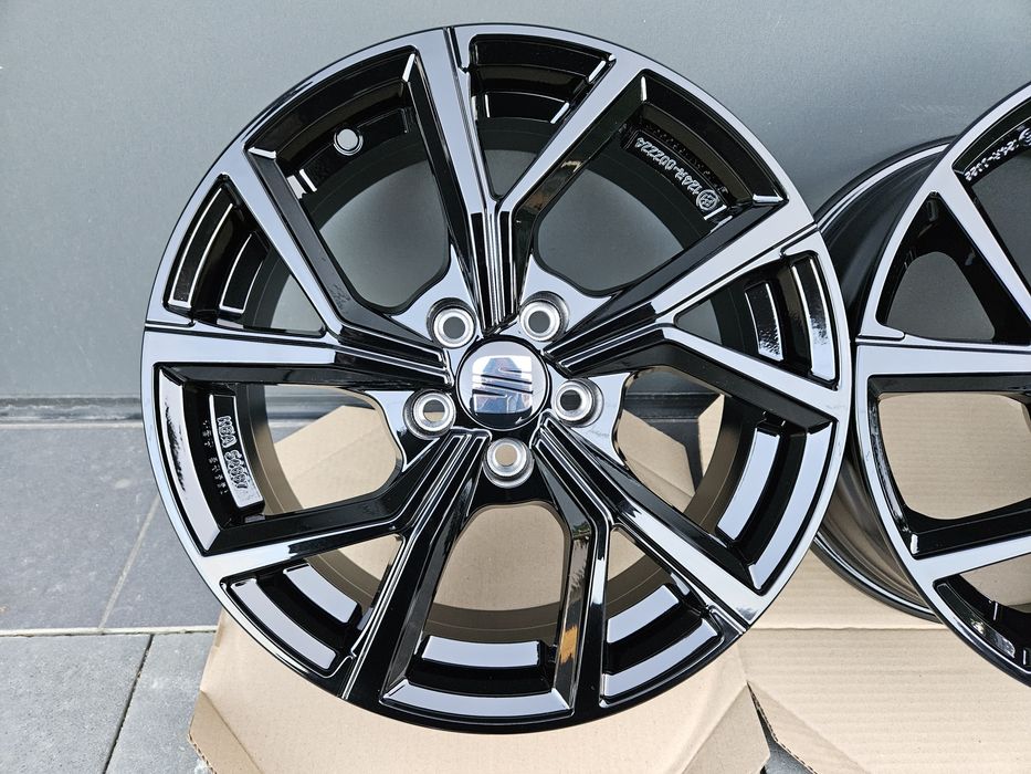Seat Ateca 17 " Nowe 5x112 Leon Czarne Felgi Alufelgi Homologacja TÜV