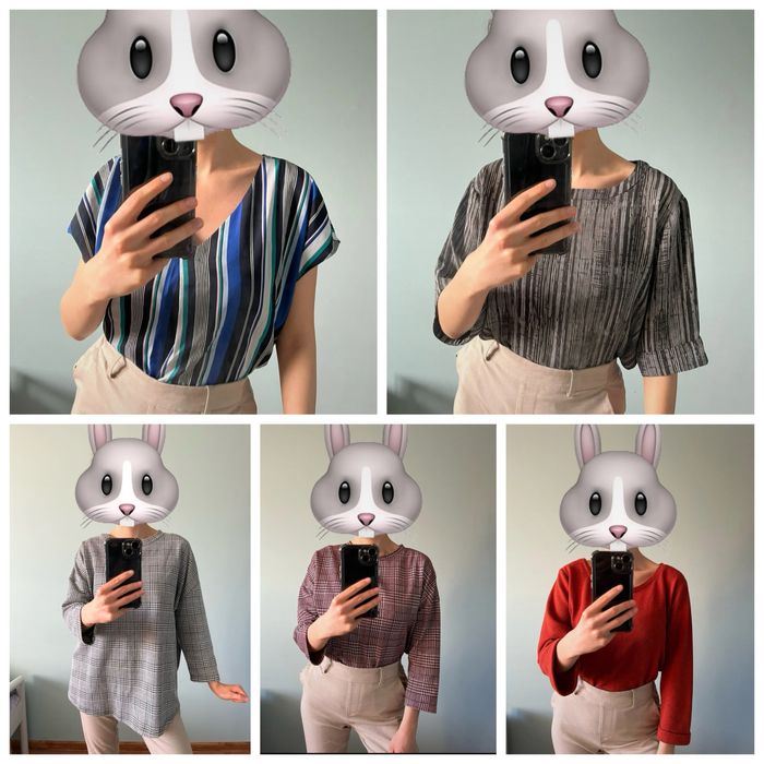 Zestaw ubrań mega paka eleganckie spodnie bluzka