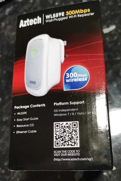 Repetidor WIFI Aztech WL559E 300Mbps