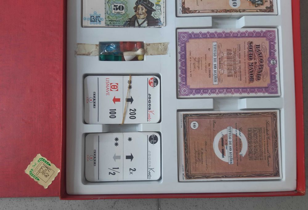 Jogo de Tabuleiro antigo "Jogo da Bolsa"