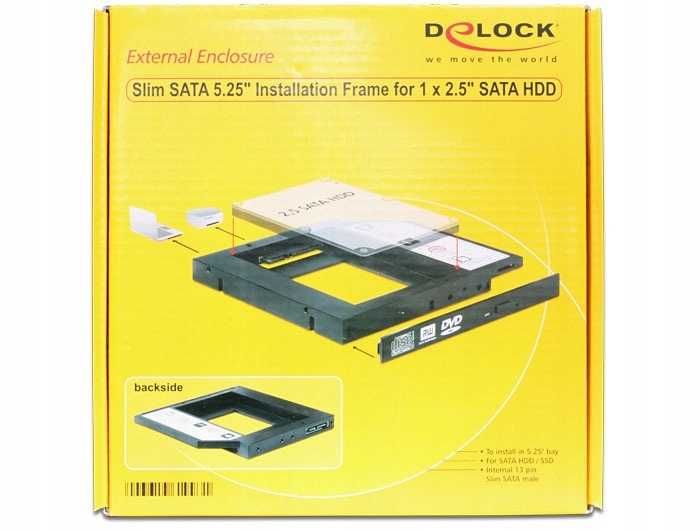 DELOCK adapter kieszeń na dysk 5,25 NA 2,5 Slim sata