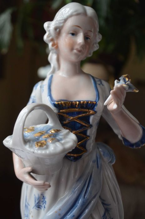 para dworska figurka porcelana 31 cm