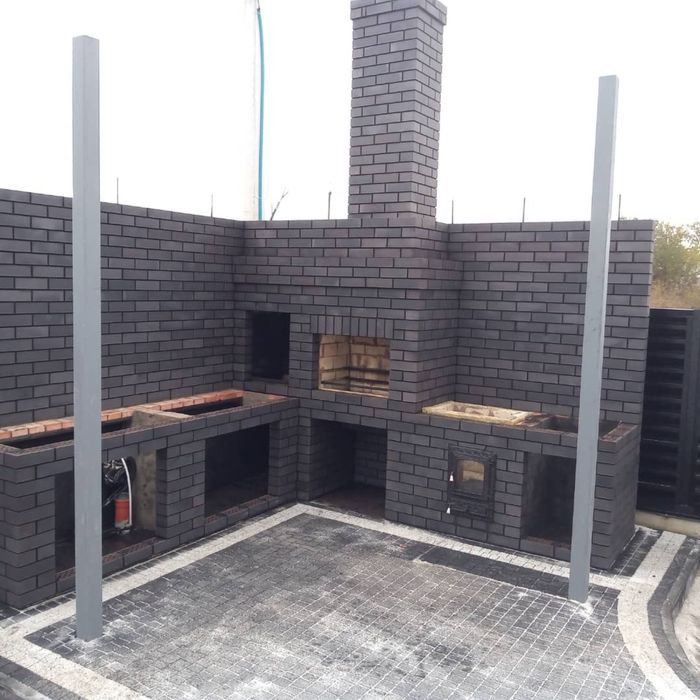 Барбекю комплекс, мангал, камін, бісєдка, паркан