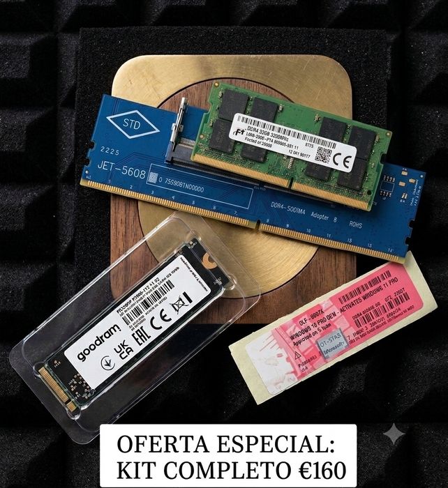 Kit  PC: 32GB DDR4 (c/ Adaptador) + 512gb  NVMe + Windows Pro