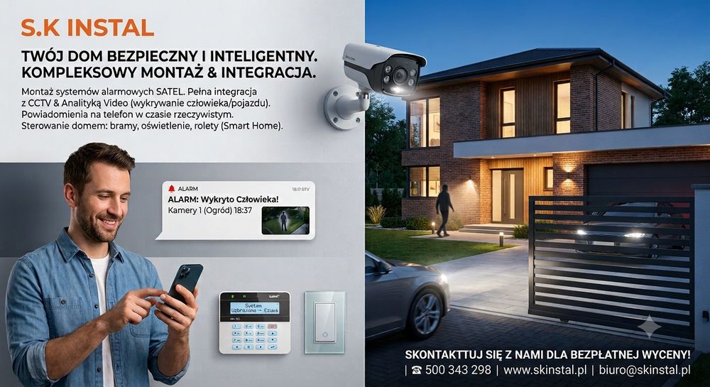 Profesjonalne Systemy Alarmowe i Kamery | S.K Instal | Mazowieckie