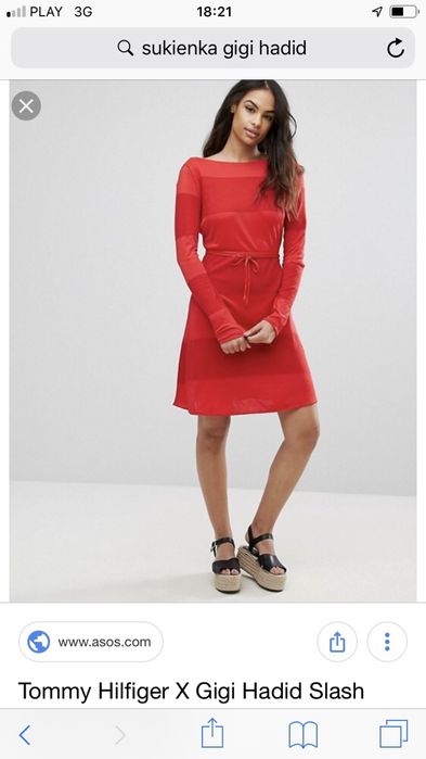 Sukienka Gigi Hadid dla Tommy Hilfiger