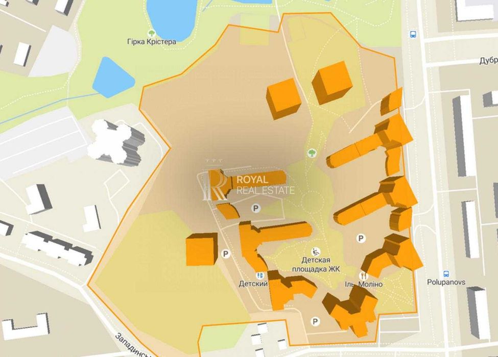 Продаж Квартира 1кім. 42м2 ЖК «Паркове Місто» Метро Закрита територія