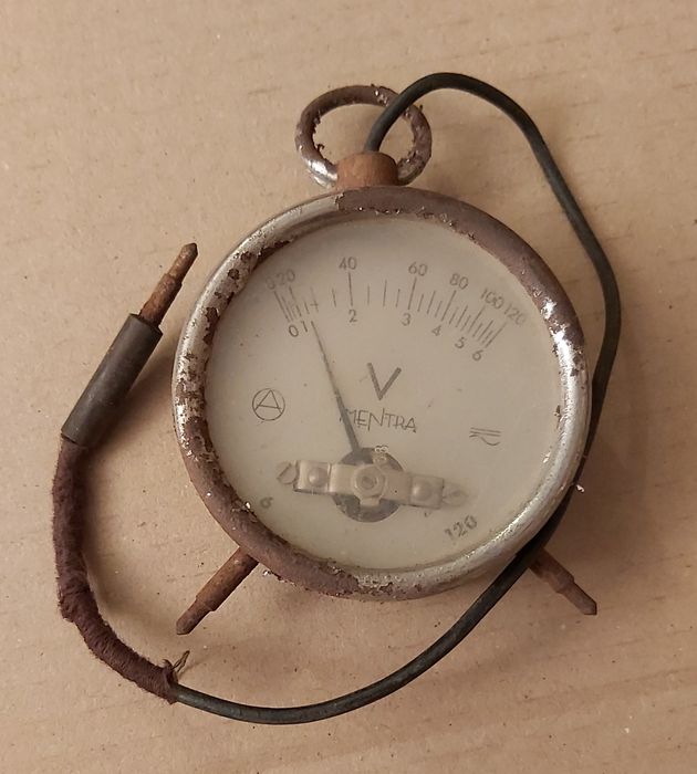 Voltímetro e termómetro- Vintage anos 40