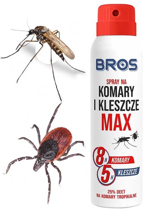 Bros - spray na komary i kleszcze max 90ml - 1 szt.