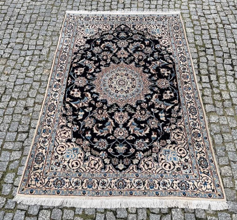 Dywan kaszmirowy perski z jedwabiem Iran Nain 185x115 galeria 12 tys