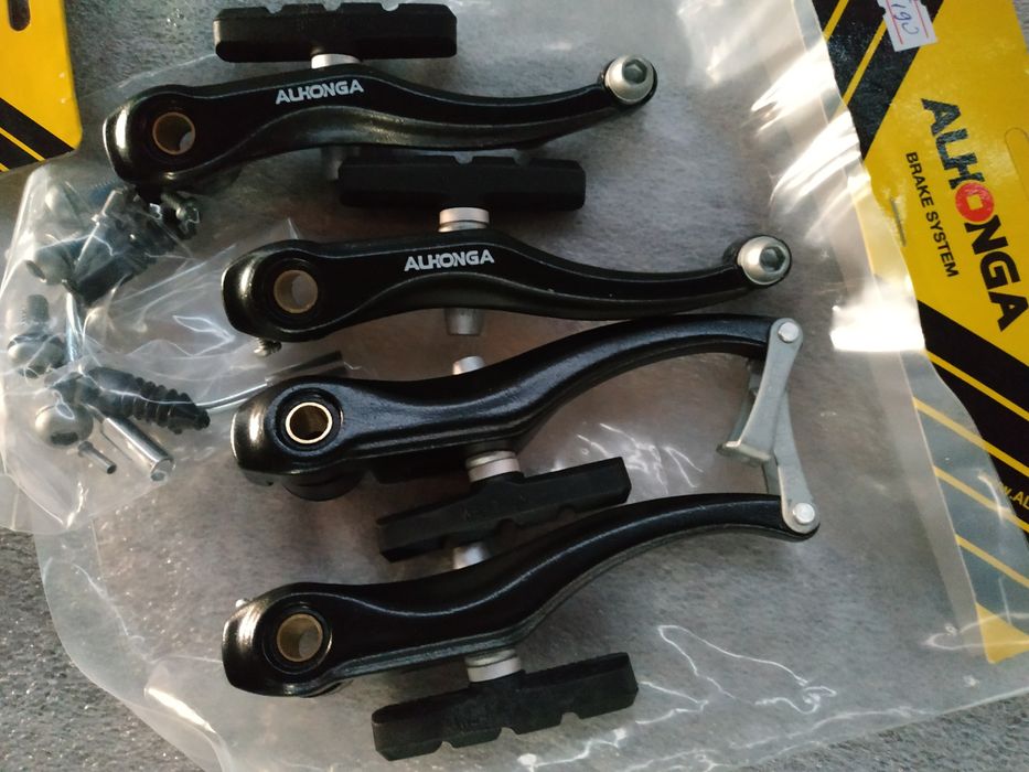 Тормоз для велосипеда V-brake ALHONGA, LONGUS, колодки тормозные