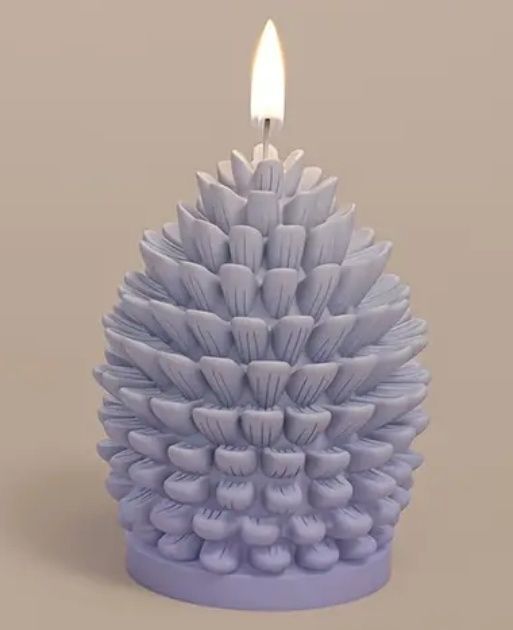 Molde silicone Pinha de natal Velas Artesanais