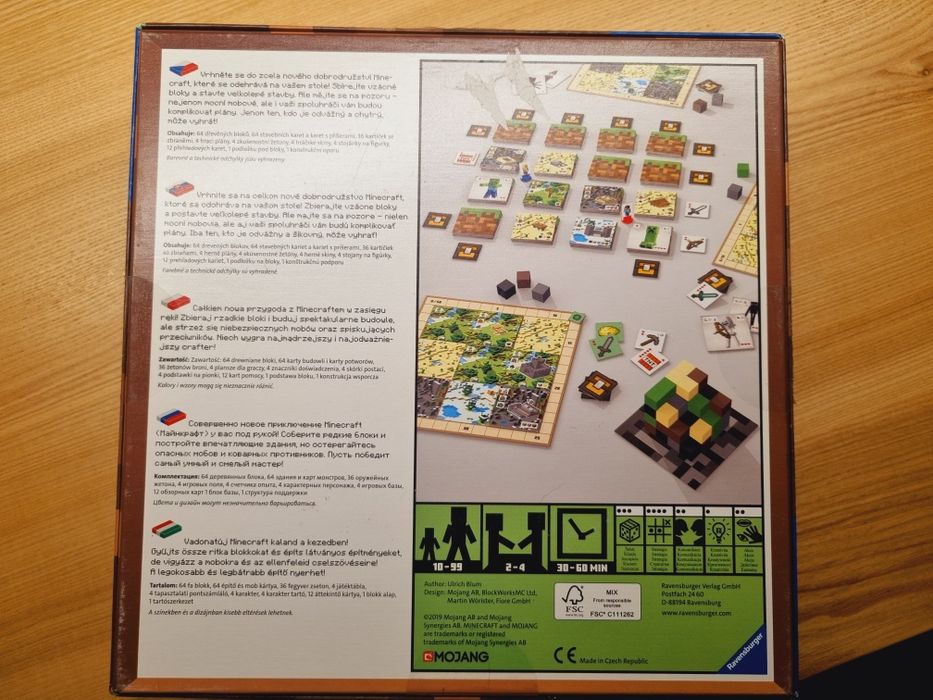 Minecraft, Builders and Biomes,  gra planszowa, Ravensburger