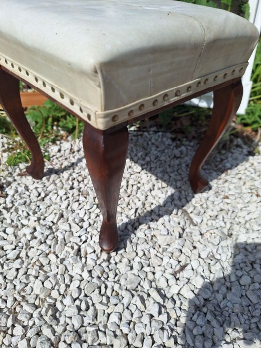 Pufa skórzana ludwikowska, drewno