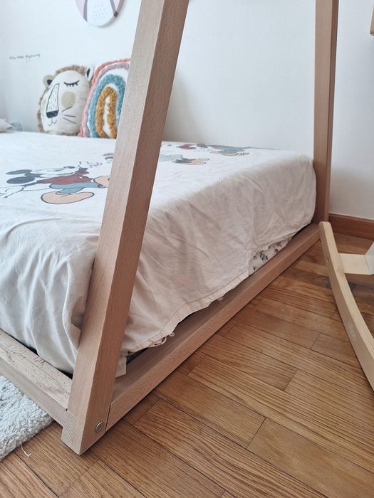 Cama Tipi de Madeira 90x200 - Como nova