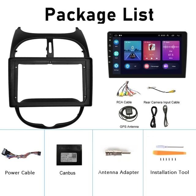 Rádio android 13 Peugeot 206 citroen C2 GPS WiFi RDS Bluetooth NOVO