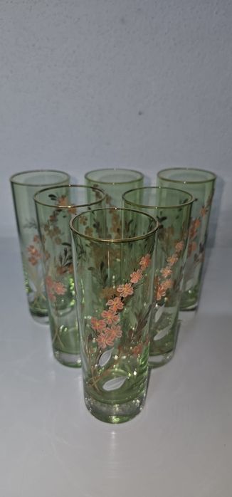 Vendo conjunto de 6 copos pintados à mão
