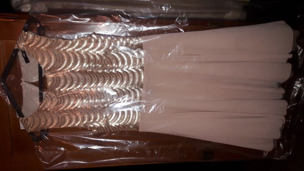 Vestido Cerimónia Nude/Rosa Claro