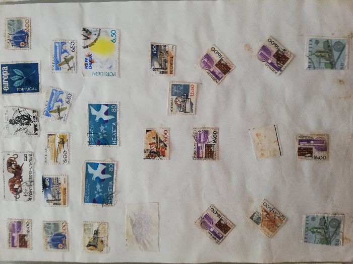 colecção de selos antigos