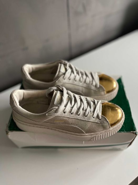Buty puma suede platform gold trampki sneakersy