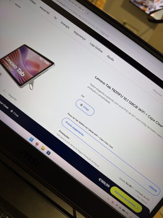 Tablet lenovo como novo