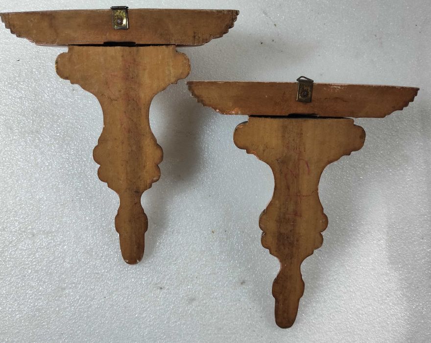 Par de mísulas em madeira