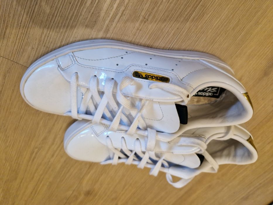 Adidas Sleek Gold Metallic Niskie Sneakersy