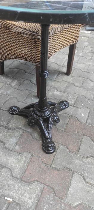 Komplet zestaw mebli ogrodowych mosiężny stół marmur