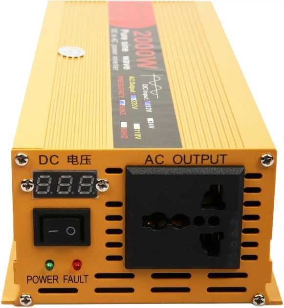 Інвертор із чистою синусоїдою Xinboke 1000/2000W 12-220V DC-AC 50Hz