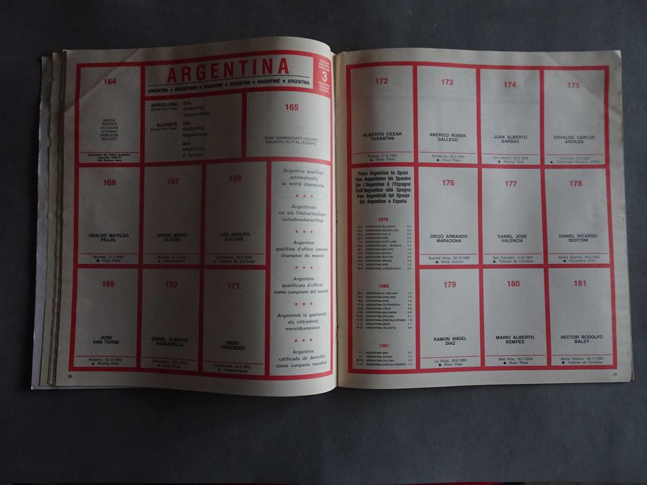 Caderneta de cromos vazia futebol Mundial de Espanha 1982 Panini