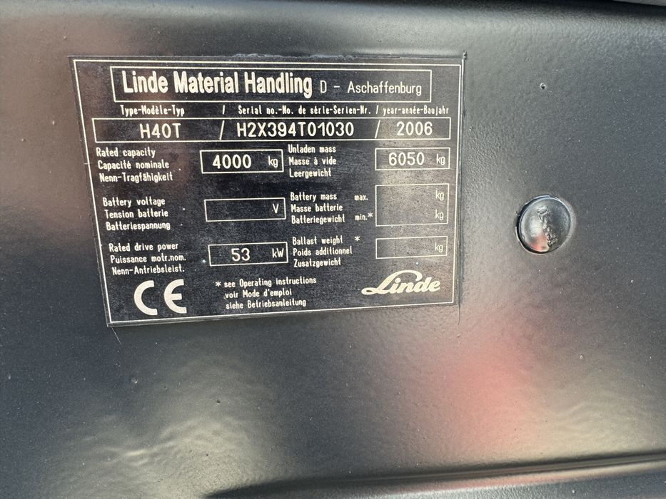 Linde H40T погрущик навантажувач кара