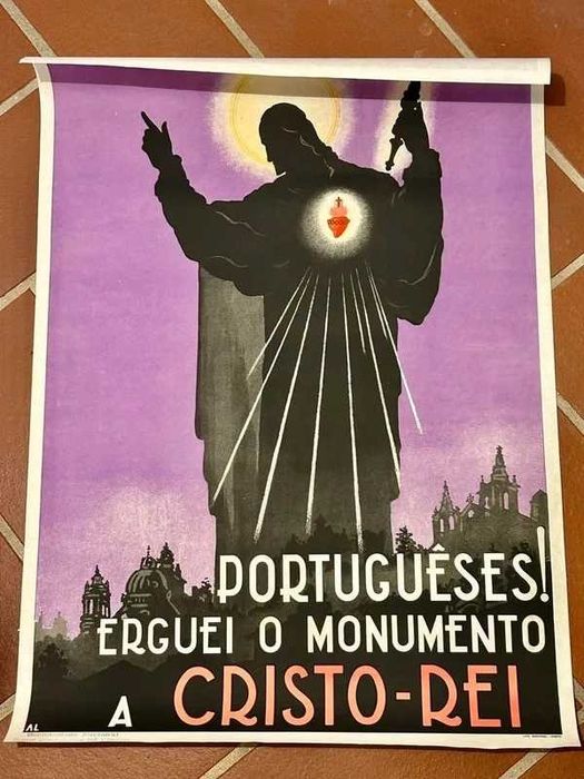 Cartaz antigo anos 50 cristo rei