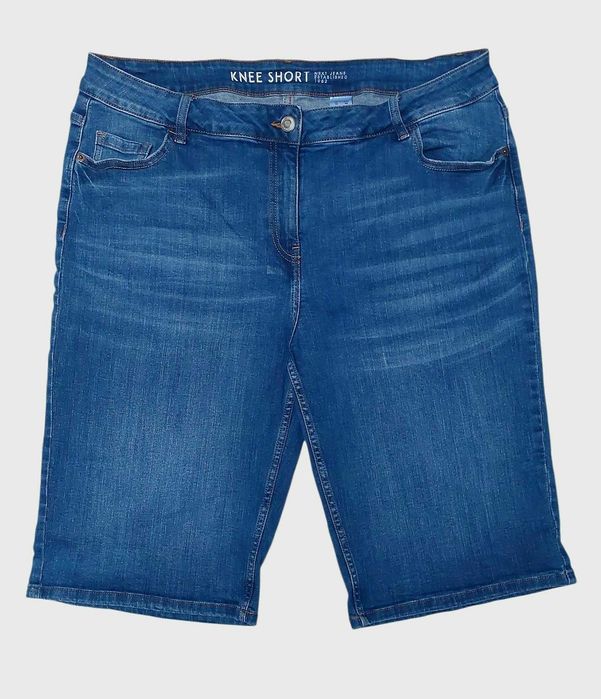 Bawełniane niebieskie spodenki jeansowe NEXT, R. 3XL