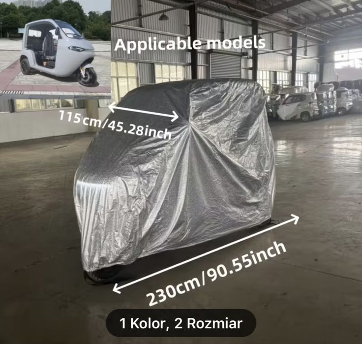 Pokrowiec folia zadaszenie przykrycie garaz micro car skuter elektrycz