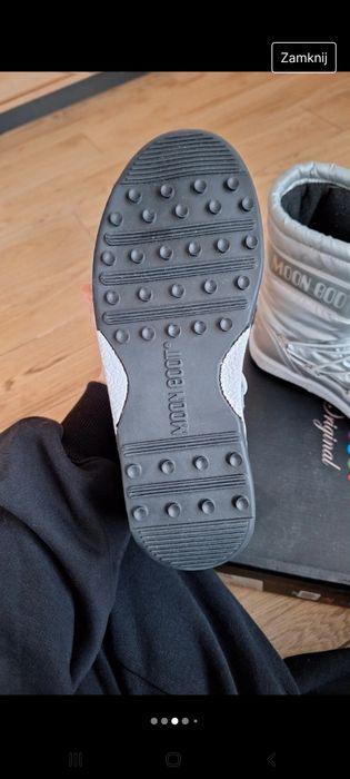 Śniegowce damskie moon boot 38 srebrne
