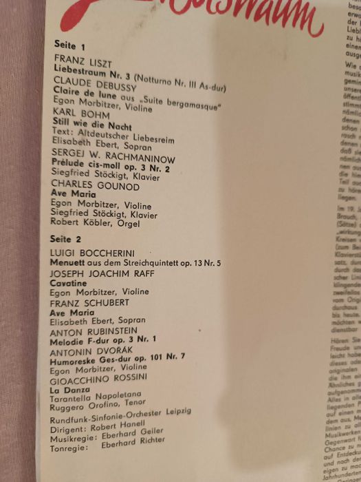 Liebesträum - Marzenie miłosne; muzyka klasyczna, vinyl (LP)