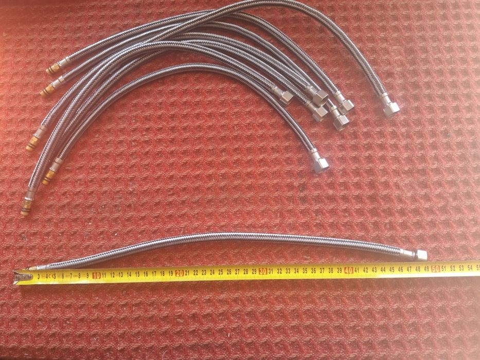 Węże do baterii, przewody w oplocie cana za 8szt