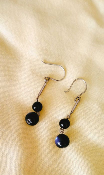 Brincos prata com pedra azul