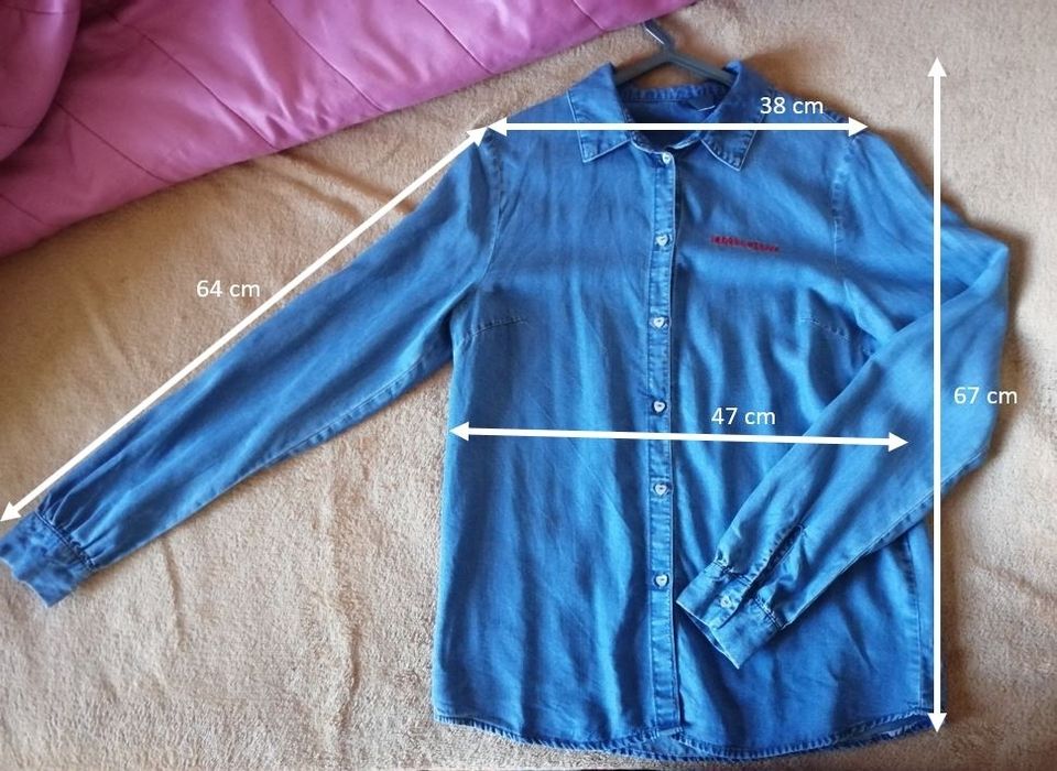 Camisa cor ganga com bordado Pieces - NOVA (ENVIO GRÁTIS)