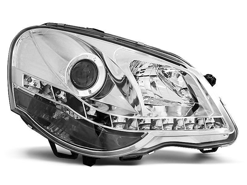 Lampy Reflektory Vw Polo 9N3 05-09 Daylight Chrom