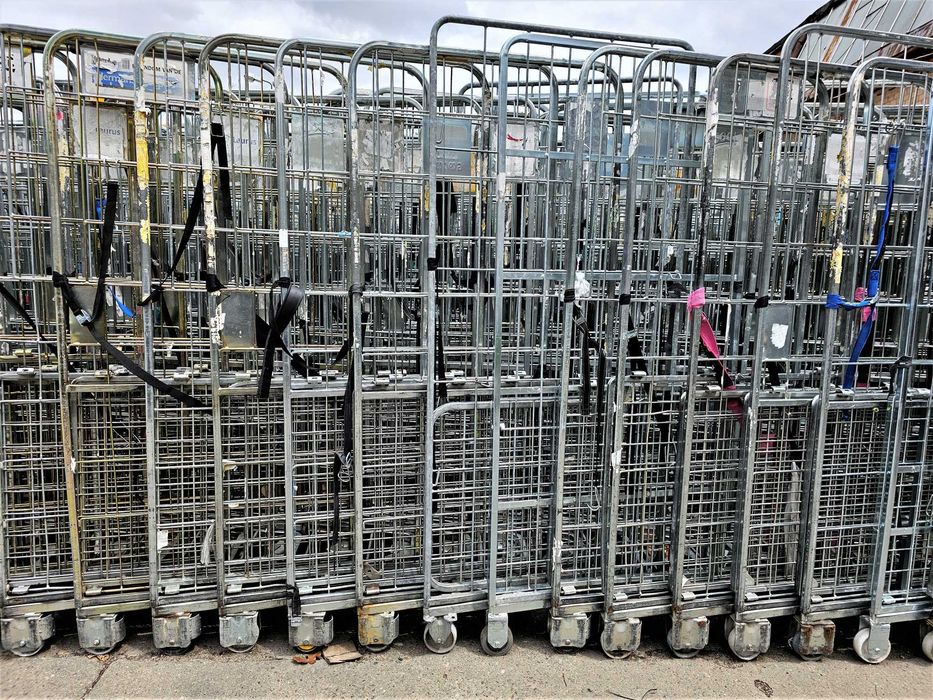 Wózek Kosz Box Transportowy Rollkontener Magazynowy Siatkowy Kurierski