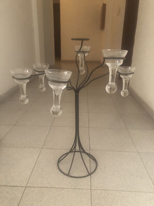 Castical alto em Ferro com 7 velas redondas