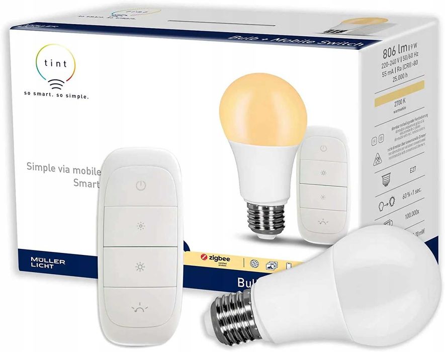Zestaw startowy Tint żarówka LED z pilotem zdalnego sterowania